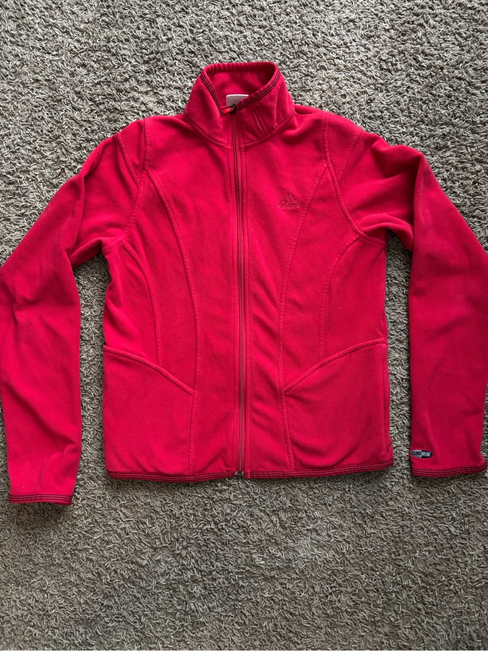 adidas Bright Red Fleece Jacket